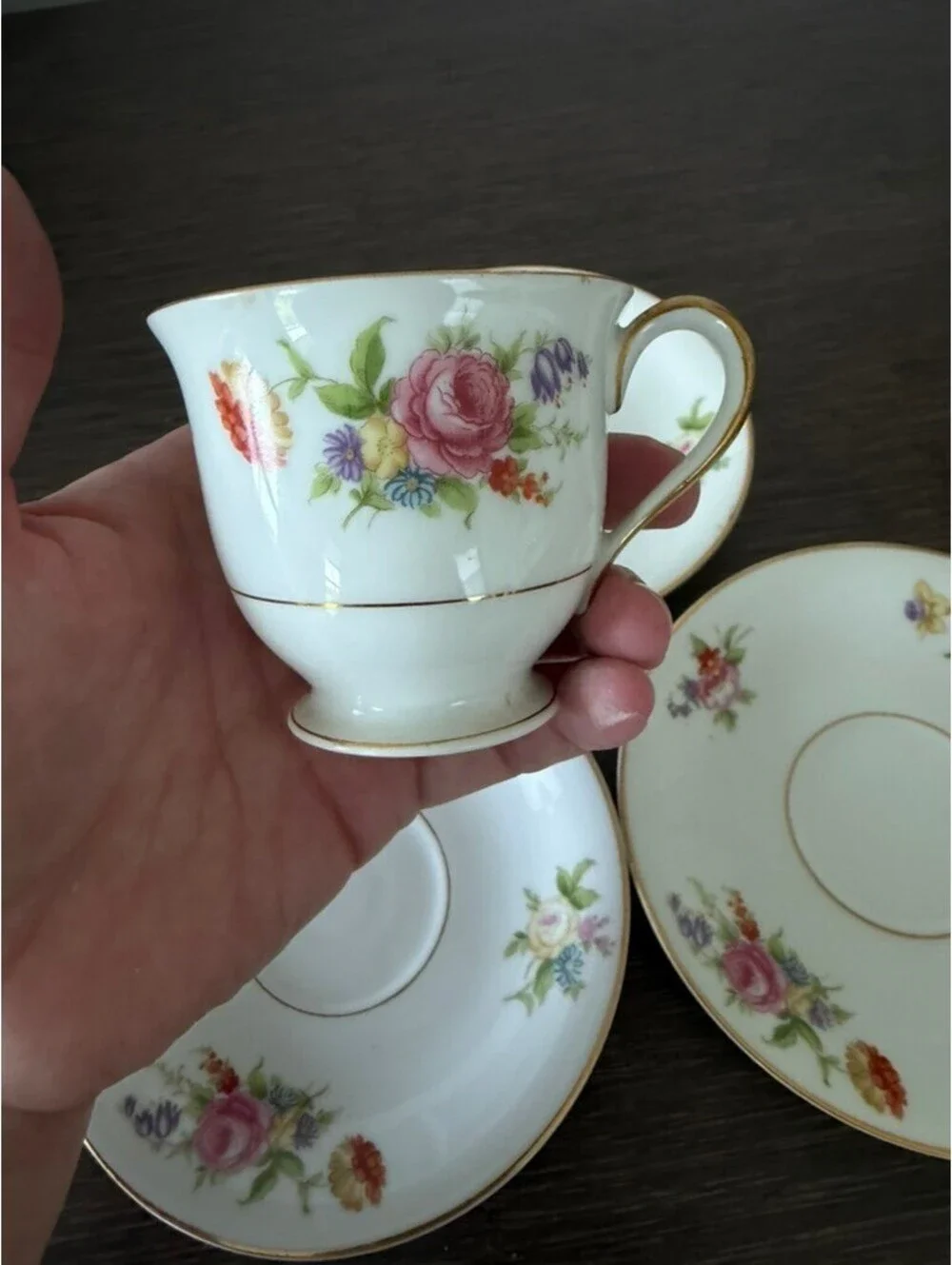 Vintage Fine China 1 Teacup & 3 Saucers - Noritake Japan